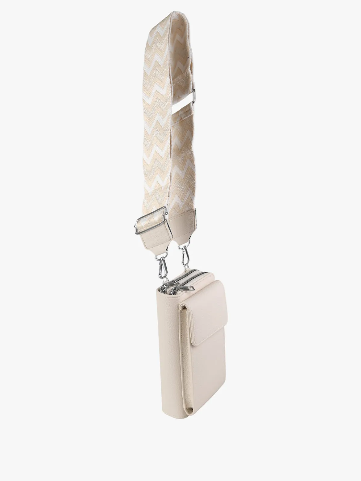 Solada Borsetta portafoglio a tracolla con porta telefono - beige