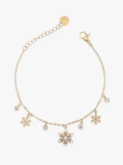 Solada Bracciale con fiocchi di neve in acciaio donna