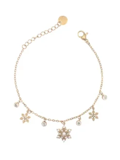 Solada Bracciale con fiocchi di neve in acciaio donna