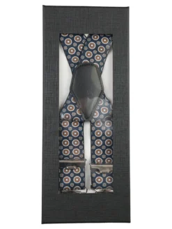 Solada Bretelle elastiche da uomo con stampe - blu scuro