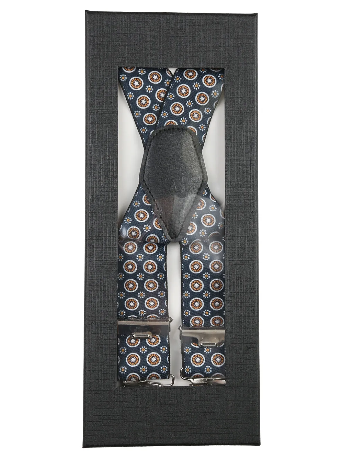 Solada Bretelle elastiche da uomo con stampe - blu scuro
