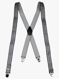 Solada Bretelle elastiche da uomo con stampe - blu scuro