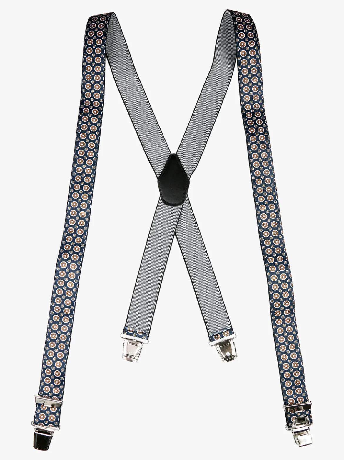 Solada Bretelle elastiche da uomo con stampe - blu scuro
