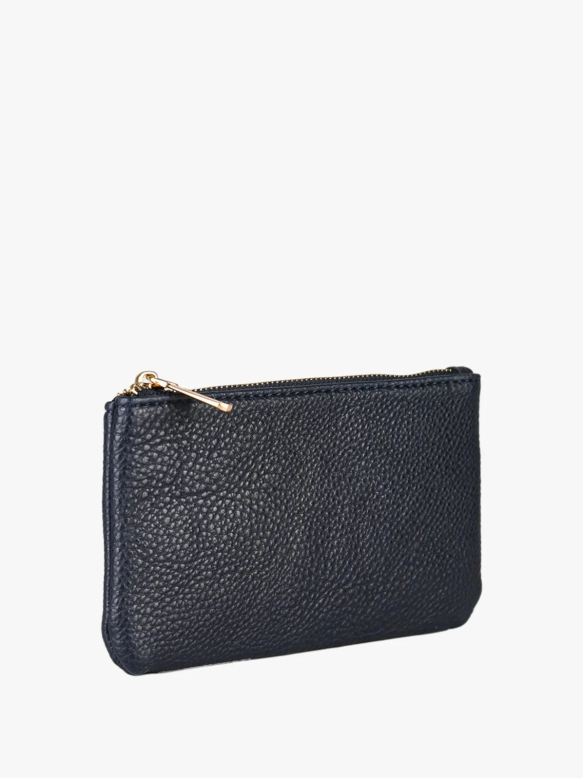 Solada Bustina donna in ecopelle con zip - blu scuro