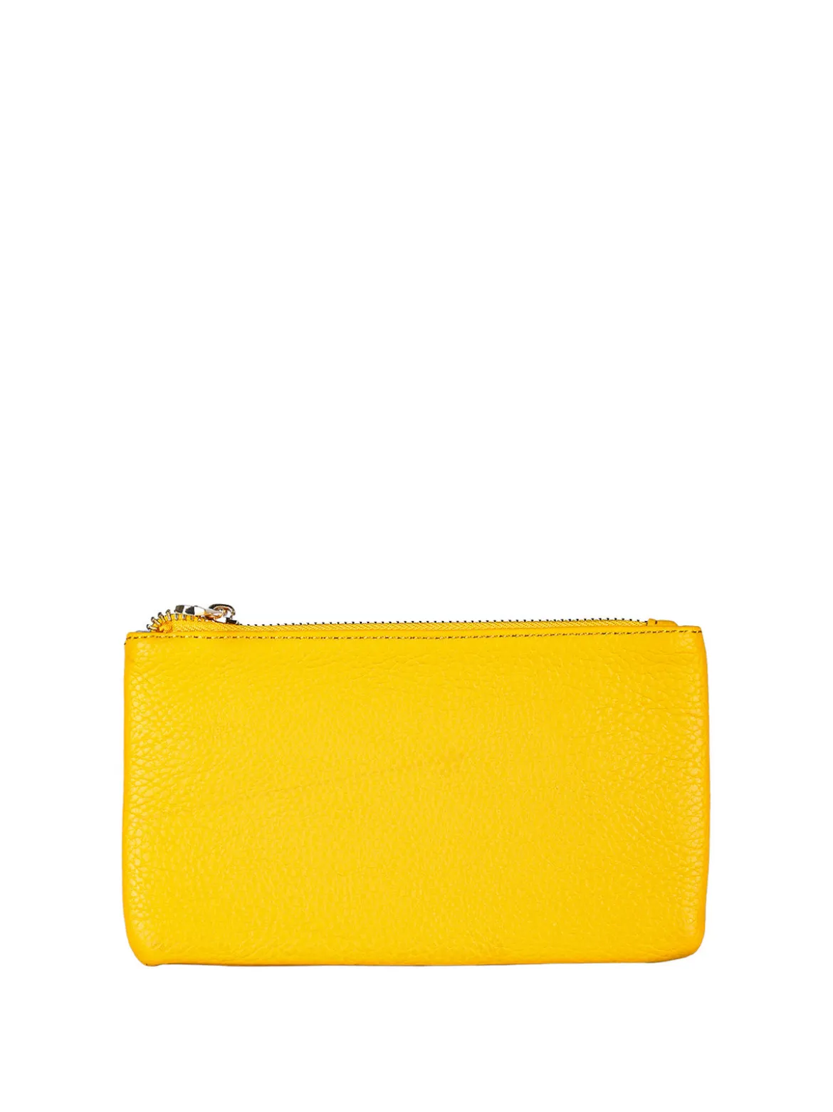 Solada Bustina donna in ecopelle con zip - giallo
