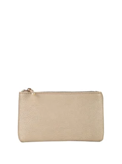 Solada Bustina donna in ecopelle con zip - taupe