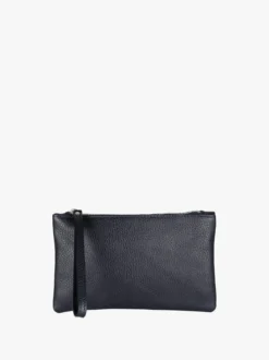 Solada Bustina donna in pelle con polsiera - blu scuro