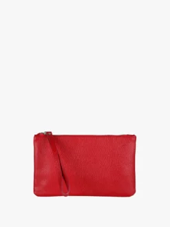 Solada Bustina donna in pelle con polsiera - rosso