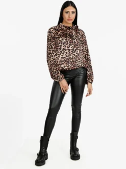 Solada Camicetta donna animalier accollata