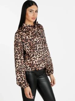 Solada Camicetta donna animalier accollata