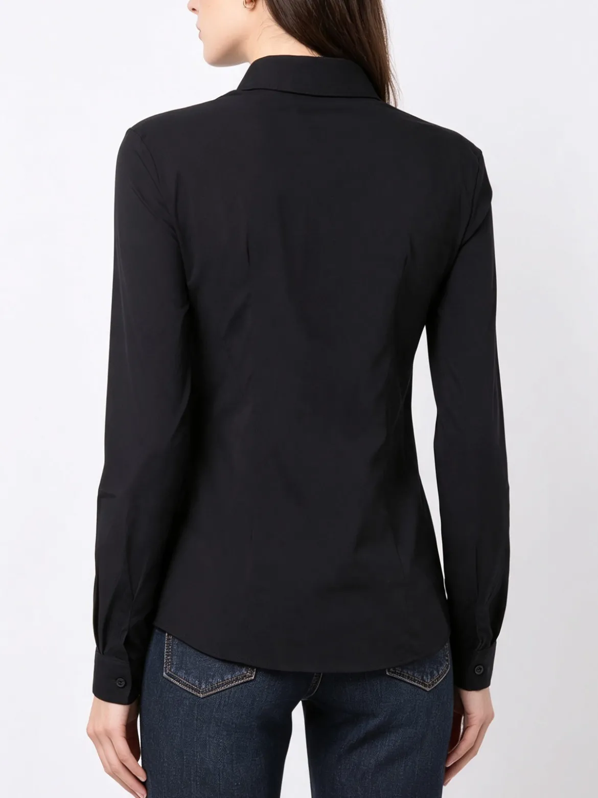 Solada Camicia da donna elasticizzata a maniche lunghe - nero