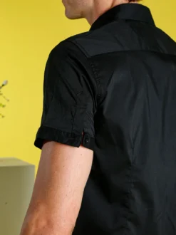 Solada Camicia da uomo a maniche corte - nero