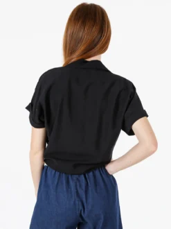 Solada Camicia donna a maniche corte in viscosa - nero