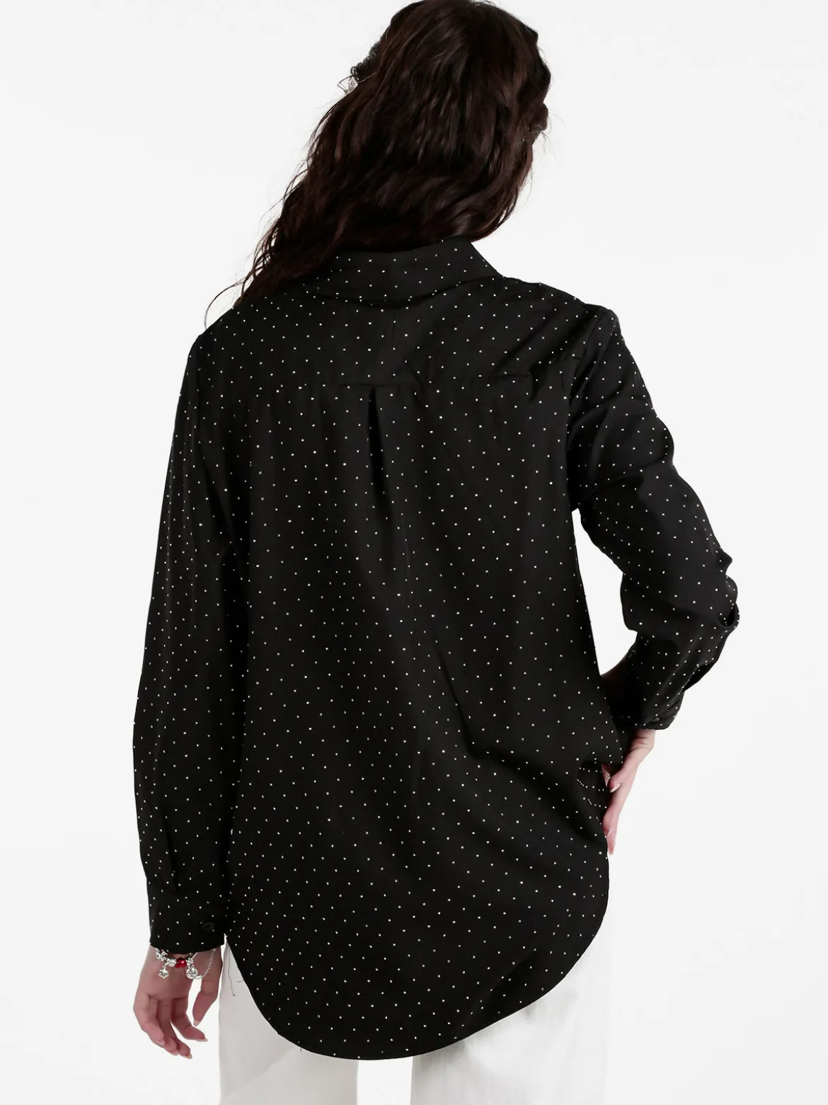 Solada Camicia donna a maniche lunghe con piccole borchie