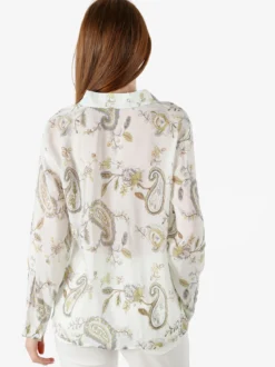 Solada Camicia donna a maniche lunghe con stampa - panna