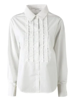 Solada Camicia donna a maniche lunghe in misto cotone - bianco