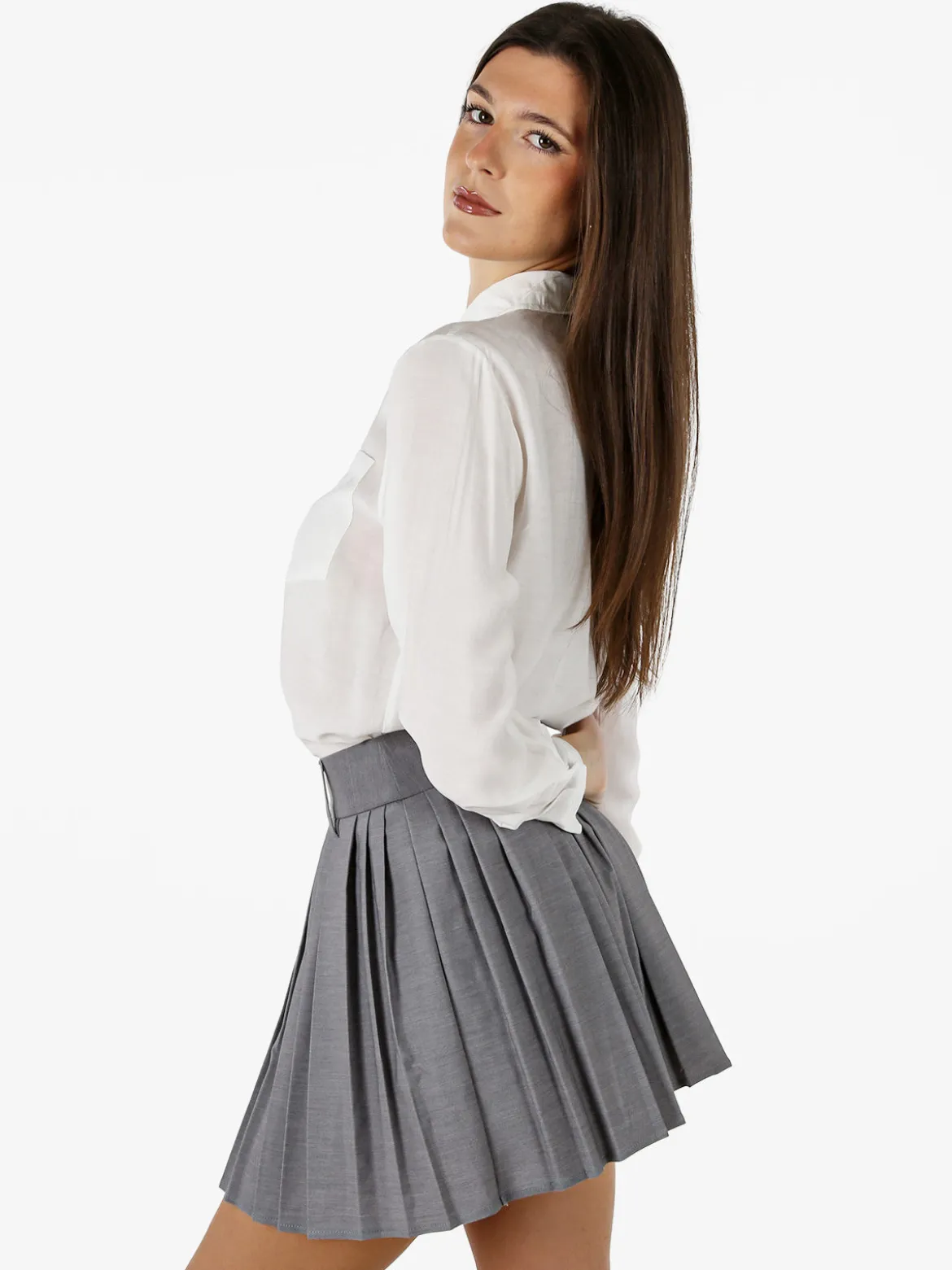 Solada Camicia donna a maniche lunghe in misto cotone - bianco