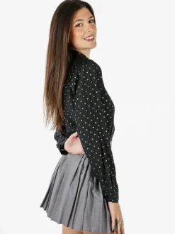 Solada Camicia donna a pois con taschino - nero