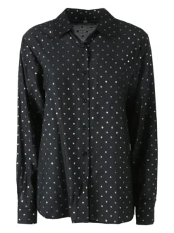 Solada Camicia donna a pois con taschino - nero
