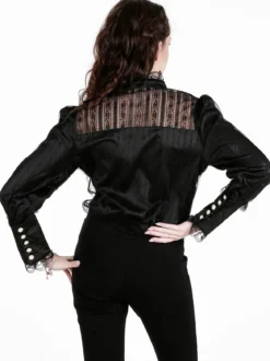 Solada Camicia donna con bottoni di perle e pizzo