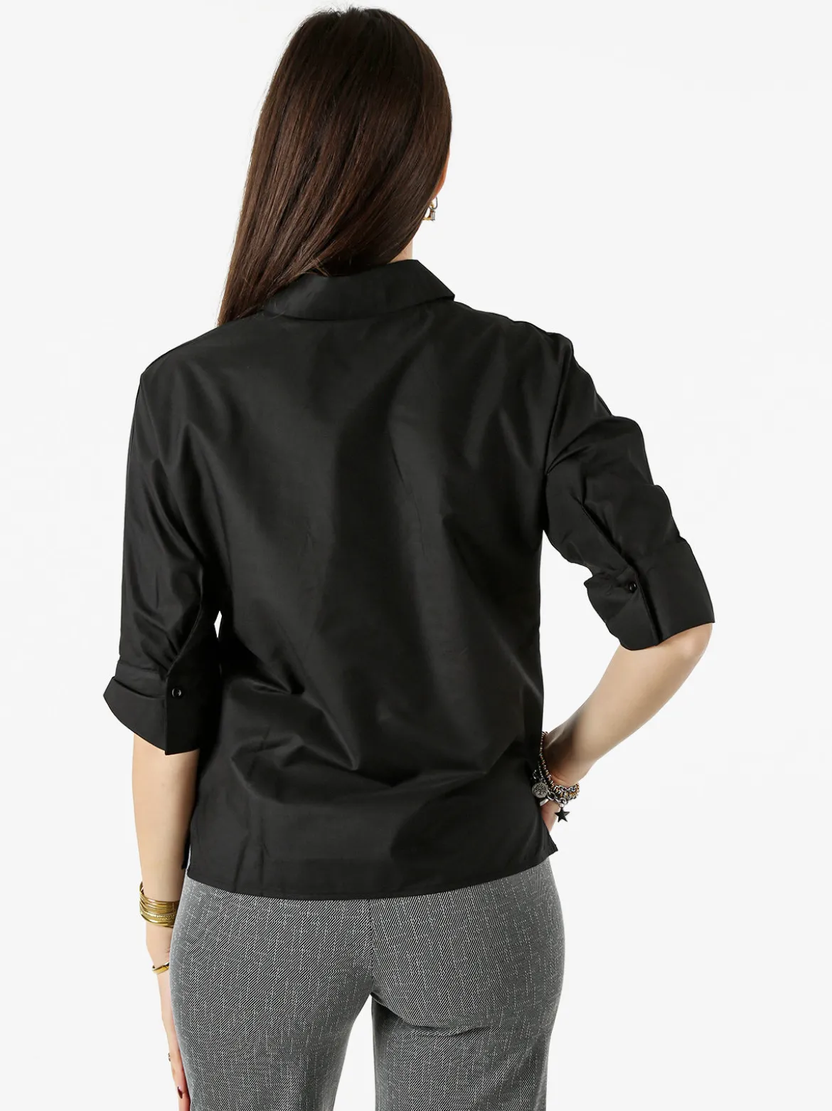 Solada Camicia donna con maniche a 3/4 - nero