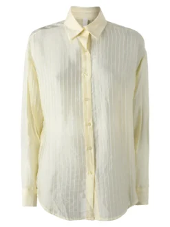 Solada Camicia donna oversize a maniche lunghe - giallo