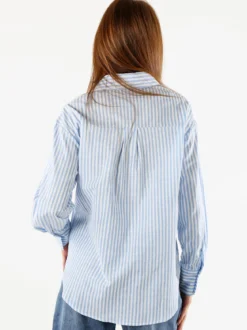 Solada Camicia donna oversize a righe - azzurro