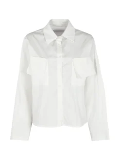 Solada Camicia donna oversize in cotone con tasche