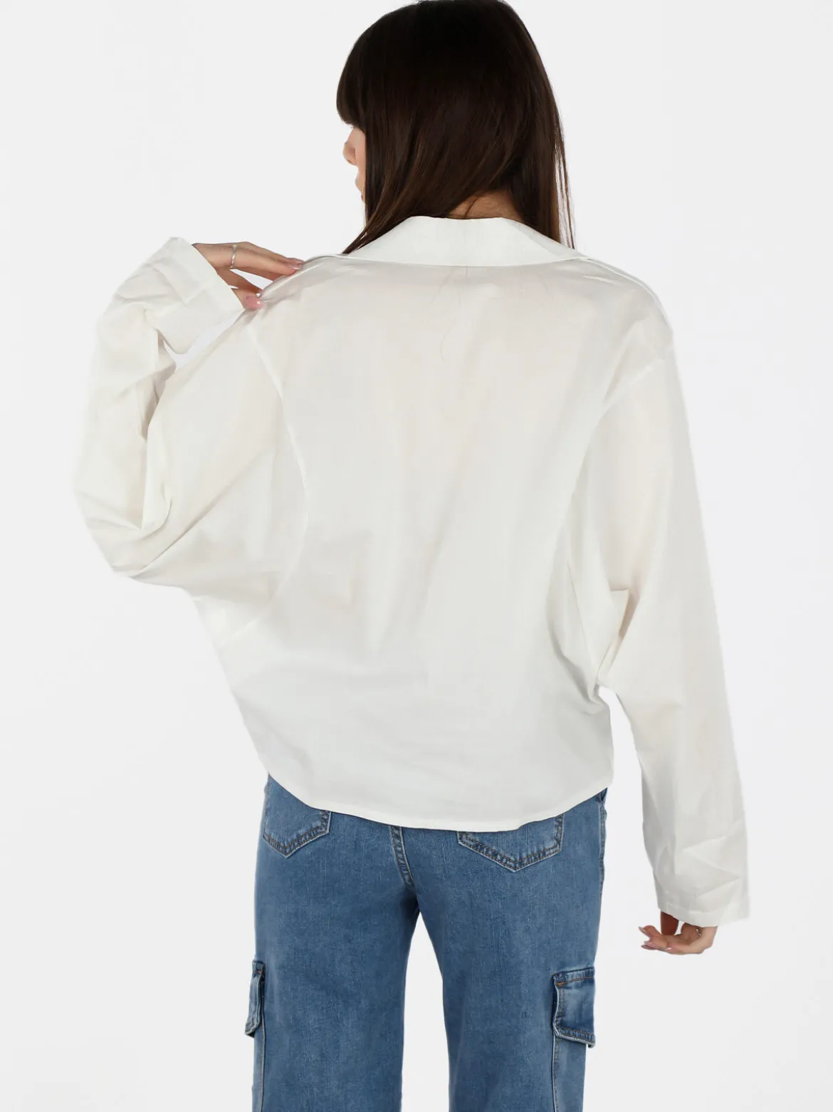 Solada Camicia donna oversize in cotone con tasche