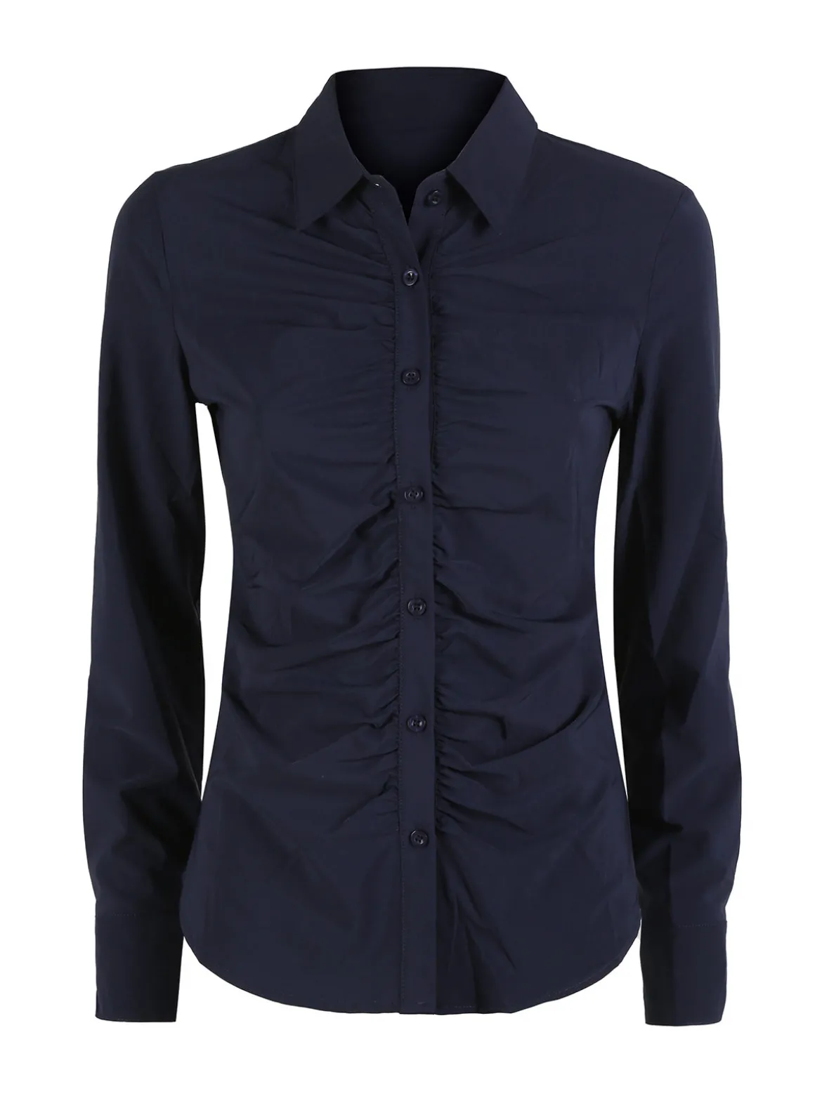 Solada Camicia donna slim a maniche lunghe - blu scuro