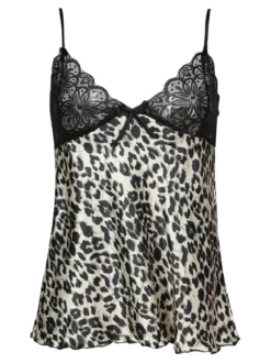 Solada Canotta intima leopardata con pizzo
