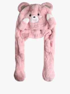 Solada Cappello peloso con orecchie - rosa