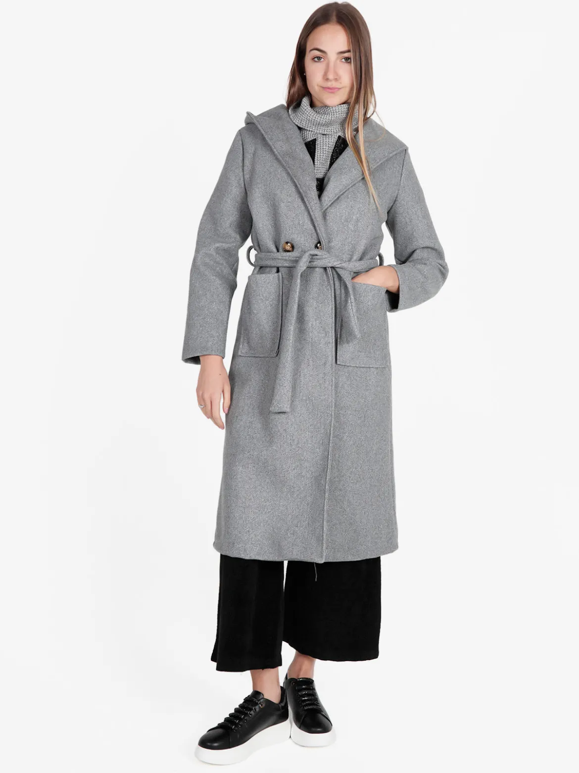 Solada Cappotto classico donna con cappuccio