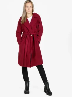 Solada Cappotto donna con cintura e bottoni a doppiopetto