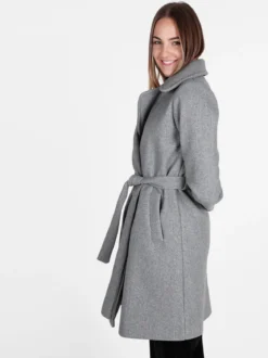 Solada Cappotto donna con cintura e bottoni a doppiopetto