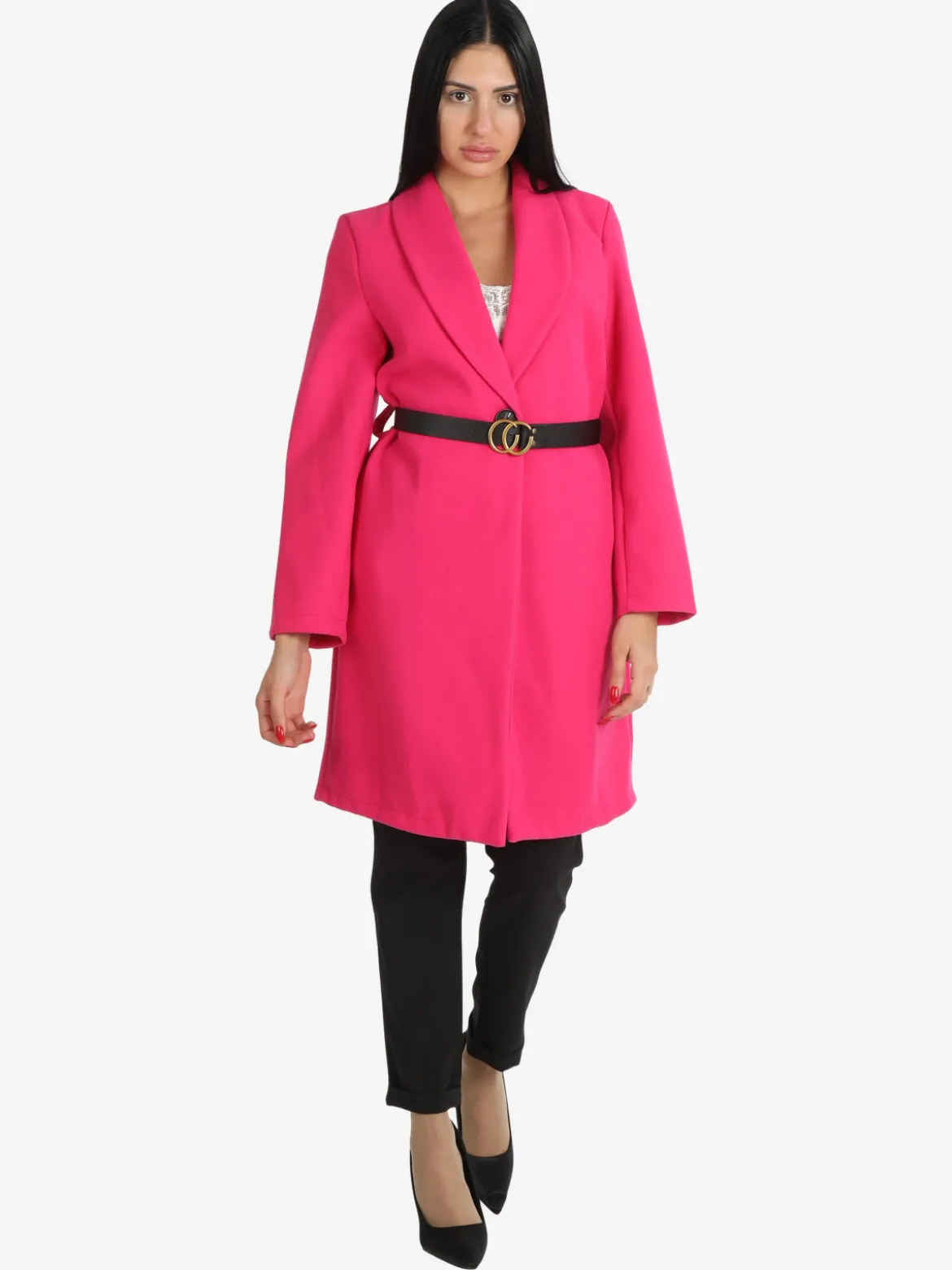 Solada Cappotto lungo donna con cintura