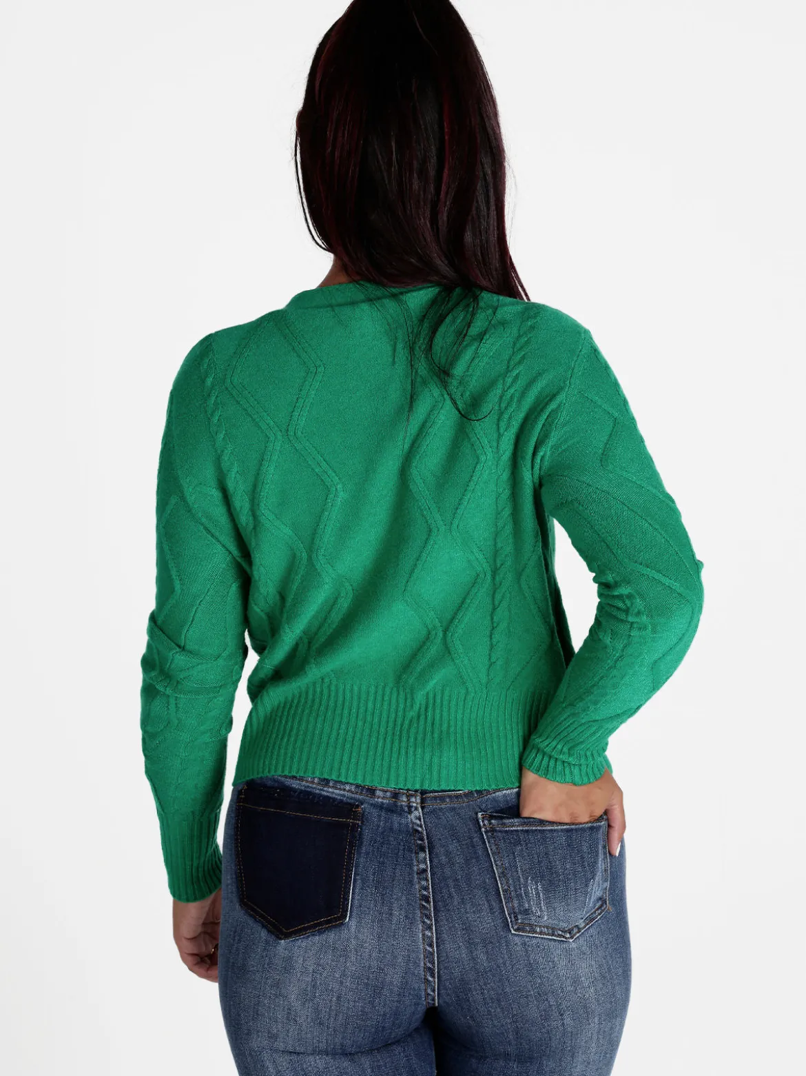 Solada Cardigan donna in maglia con bottoni di strass