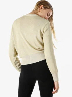Solada Cardigan donna lurex con bottoni - oro