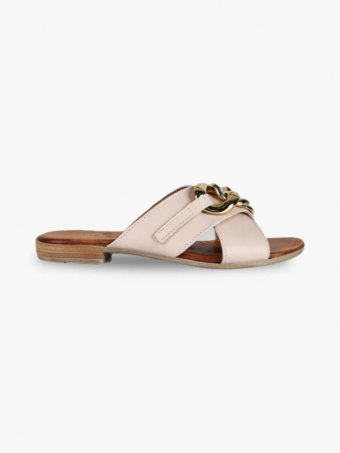Solada Ciabatte in pelle donna con catena