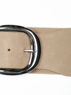 Solada Cintura elasticizzata da donna con fibbia argentata - naturale
