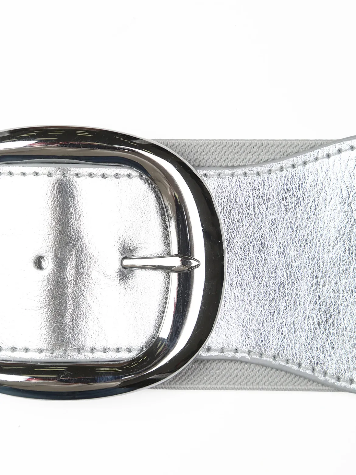 Solada Cintura elasticizzata da donna con fibbia argentata - argento