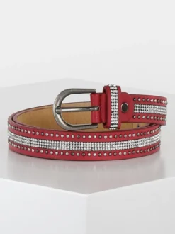 Solada Cintura in ecopelle con strass