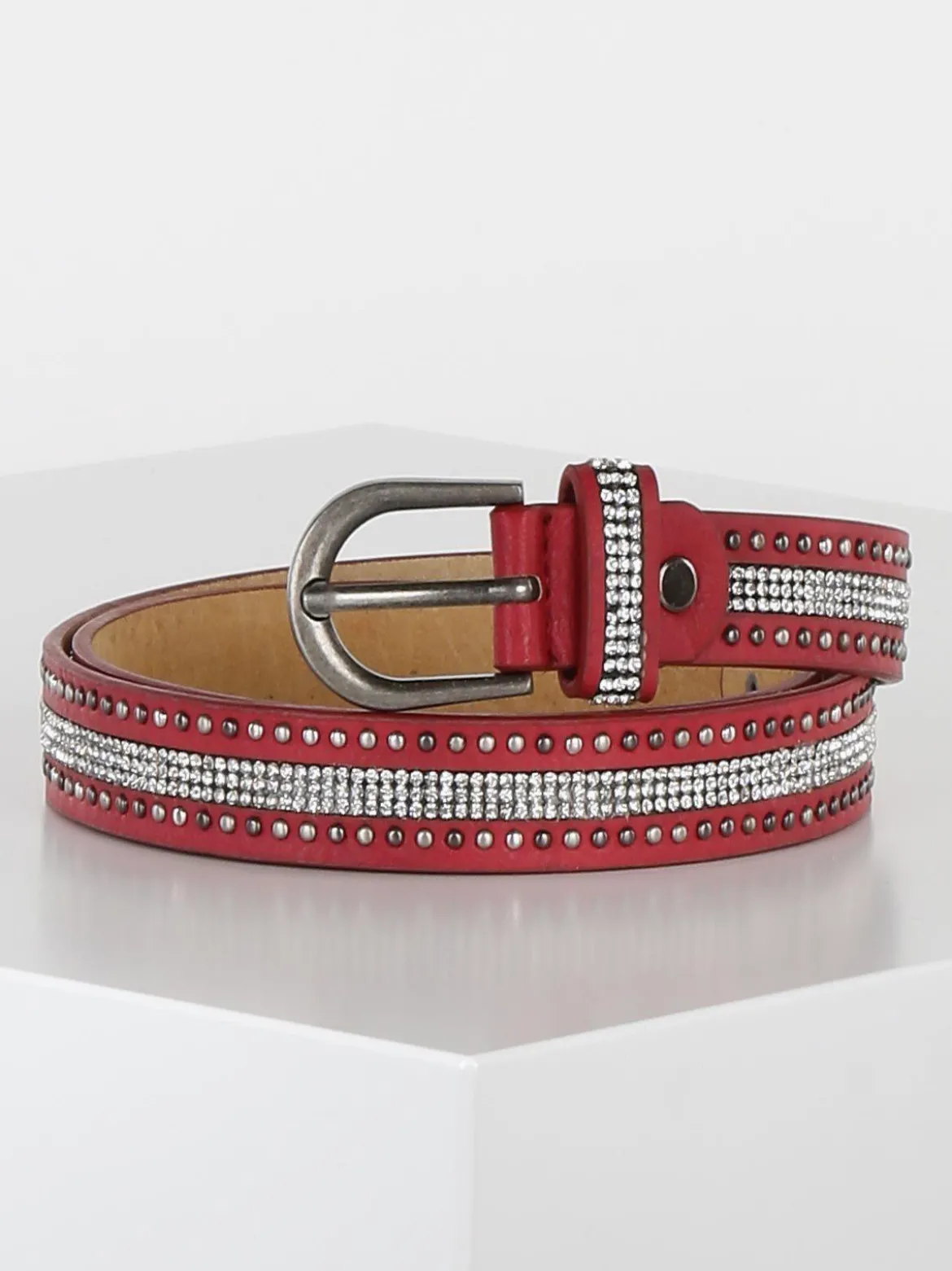 Solada Cintura in ecopelle con strass