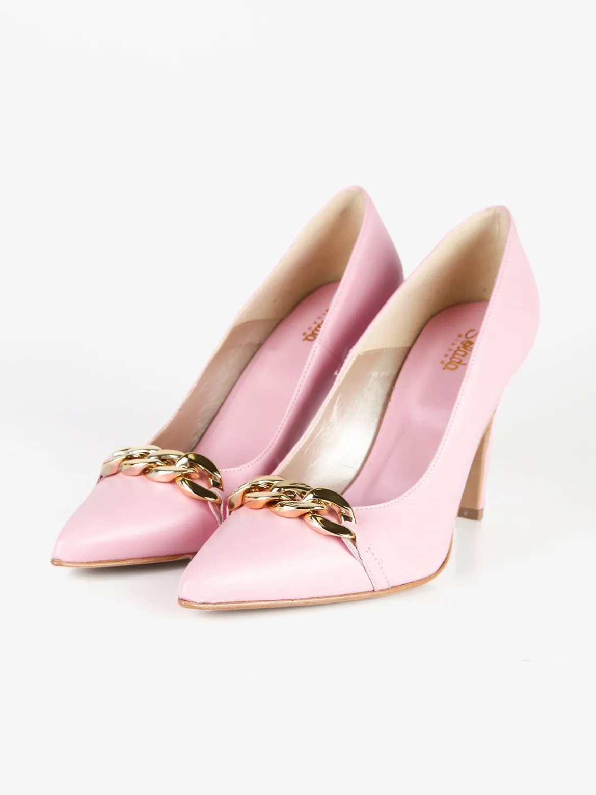 Solada Decolletè in pelle con catena