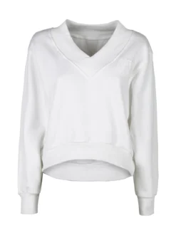 Solada Felpa cropped da donna con scollo a V