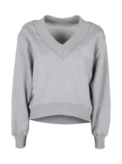 Solada Felpa cropped da donna con scollo a V