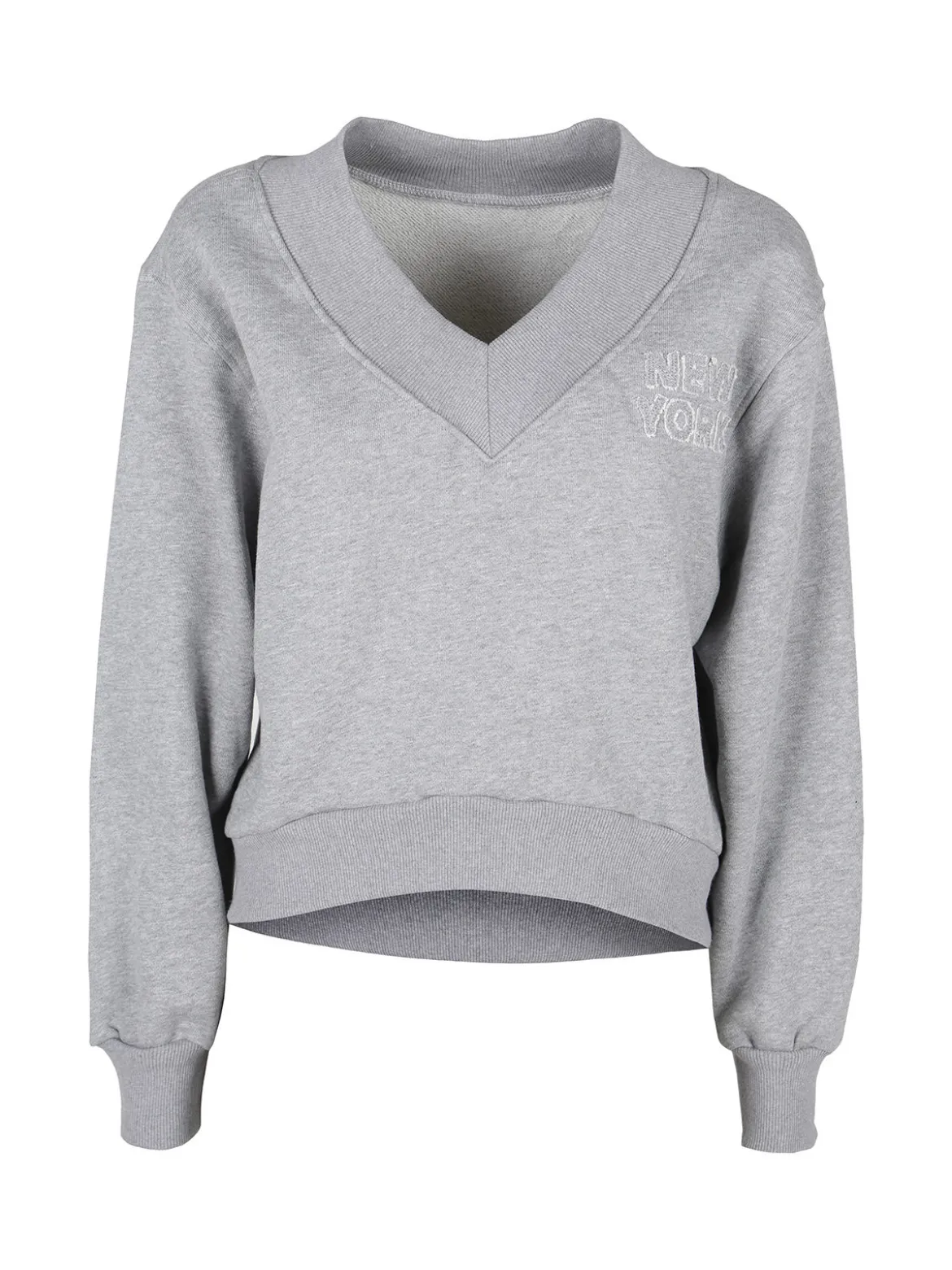 Solada Felpa cropped da donna con scollo a V