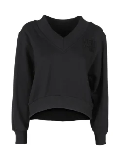 Solada Felpa cropped da donna con scollo a V