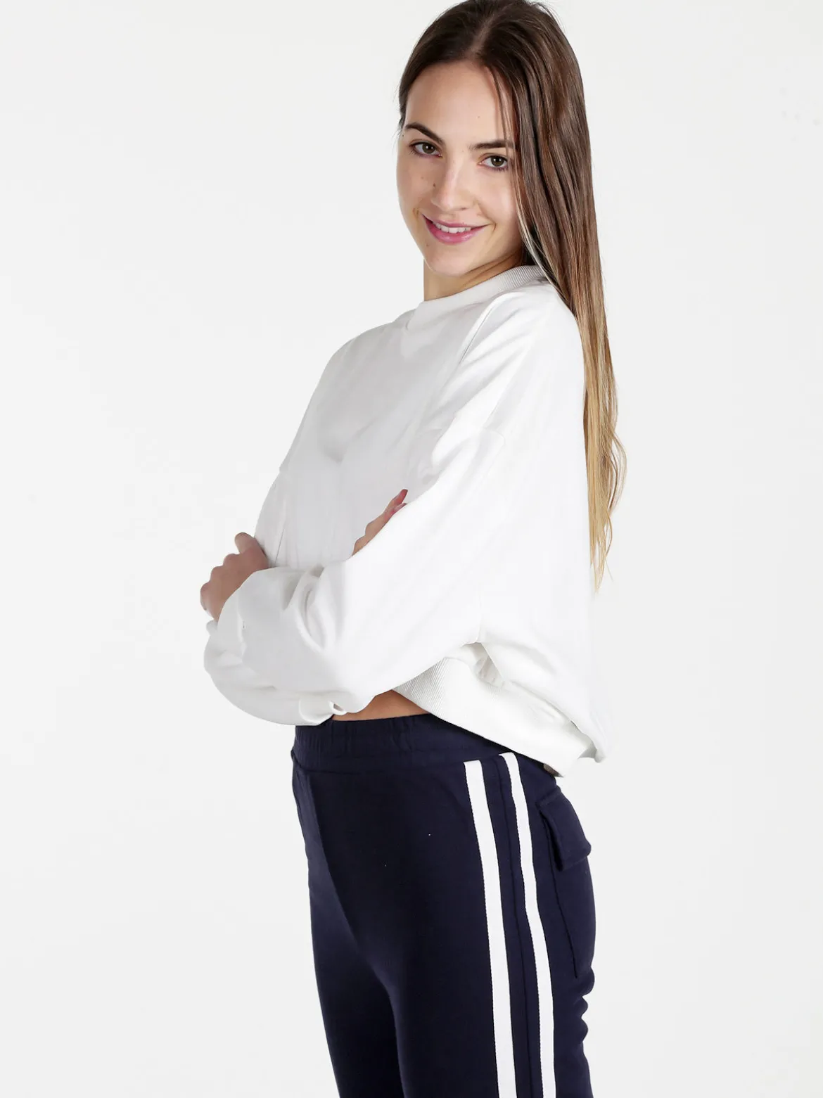 Solada Felpa cropped da donna oversize