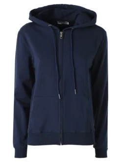 Solada Felpa da donna con cappuccio e zip intera - blu scuro